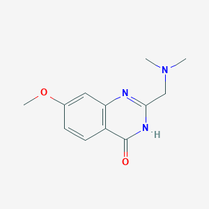 molecular formula C12H15N3O2 B8397820 2-[(Dimethylamino)methyl]-7-(methyloxy)quinazolin-4-ol 