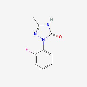 molecular formula C9H8FN3O B8397922 4,5-dihydro-1-(2-fluorophenyl)-3-methyl-5-oxo-1H-1,2,4-triazole 
