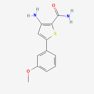 molecular formula C12H12N2O2S B8397937 3-Amino-5-(3-methoxyphenyl)-2-thiophenecarboxamide 