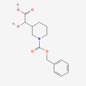 molecular formula C15H19NO5 B8398000 2-Hydroxy-2-(1-benzyloxycarbonylpiperidin-3-yl) acetic acid 