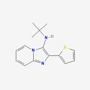 molecular formula C15H17N3S B8398007 tert-Butyl-(2-thiophen-2-yl-imidazo[1,2-a]pyridin-3-yl)-amine 