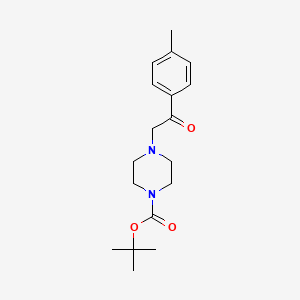 molecular formula C18H26N2O3 B8398030 4-(2-Oxo-2-p-tolyl-ethyl)-piperazine-1-carboxylic acid tert-butyl ester CAS No. 877858-50-9
