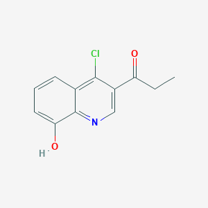 molecular formula C12H10ClNO2 B8398053 3-Propanoyl-4-chloro-8-hydroxyquinoline 