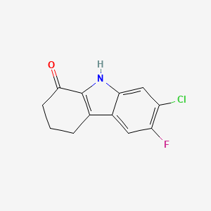 molecular formula C12H9ClFNO B8398057 7-chloro-6-fluoro-2,3,4,9-tetrahydro-1H-carbazol-1-one 