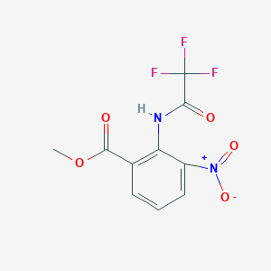 molecular formula C10H7F3N2O5 B8398092 methyl 2-N-(trifluoroacetyl)amino-3-nitrobenzoate 