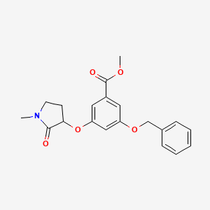 molecular formula C20H21NO5 B8398095 Methyl-3-(benzyloxy)-5-[(1-methyl-2-oxopyrrolidin-3-yl)oxy]benzoate 