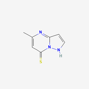 molecular formula C7H7N3S B8398104 5-Methylpyrazolo [1,5-a]pyrimidine-7-thiol 