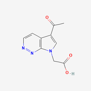 molecular formula C10H9N3O3 B8398126 (5-Acetyl-pyrrolo[2,3-c]pyridazin-7-yl)-acetic acid 