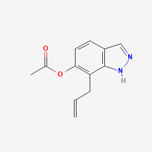 molecular formula C12H12N2O2 B8398132 Acetic acid 7-allyl-1H-indazol-6-yl ester 