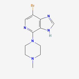 molecular formula C11H14BrN5 B8398148 1h-Imidazo[4,5-c]pyridine,7-bromo-4-(4-methyl-1-piperazinyl)- 
