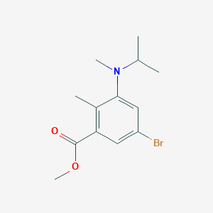 molecular formula C13H18BrNO2 B8398162 Methyl 5-bromo-3-(isopropyl(methyl)amino)-2-methylbenzoate 
