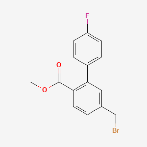 molecular formula C15H12BrFO2 B8398164 Methyl 4-bromomethyl-2-(4-fluorophenyl)benzoate 