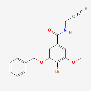 molecular formula C18H16BrNO3 B8398185 3-(benzyloxy)-4-bromo-5-methoxy-N-(prop-2-yn-1-yl)benzamide 