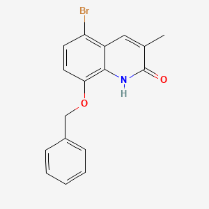 molecular formula C17H14BrNO2 B8398212 8-benzyloxy-5-bromo-3-methyl-1H-quinolin-2-one 