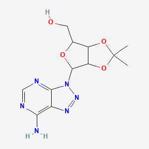 molecular formula C12H16N6O4 B8398225 3-[2,3-o-(1-Methylethylidene)pentofuranosyl]-3h-[1,2,3]triazolo[4,5-d]pyrimidin-7-amine CAS No. 53458-40-5
