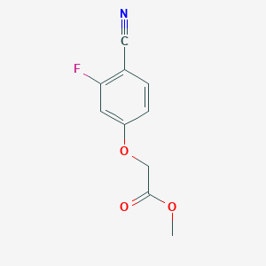 molecular formula C10H8FNO3 B8398237 (4-Cyano-3-fluoro-phenoxy)-acetic acid methyl ester 