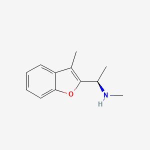 molecular formula C12H15NO B8398240 (R)-N-methyl-1-(3-methylbenzofuran-2-yl)ethanamine 
