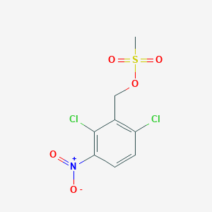 molecular formula C8H7Cl2NO5S B8398264 2,6-Dichloro-3-nitrobenzyl methanesulfonate 
