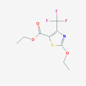 molecular formula C9H10F3NO3S B8398281 ethyl 2-Ethoxy-4-Trifluoromethyl-5-Thiazolecarboxylate 