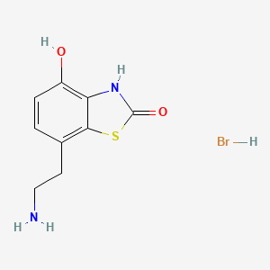 molecular formula C9H11BrN2O2S B8398308 7-(2-Aminoethyl)-4-hydroxy-1,3-benzothiazol-2(3H)-one hydrobromide 