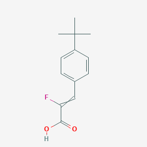 molecular formula C13H15FO2 B8398312 3-(4-tert-Butylphenyl)-2-fluoroacrylic acid 