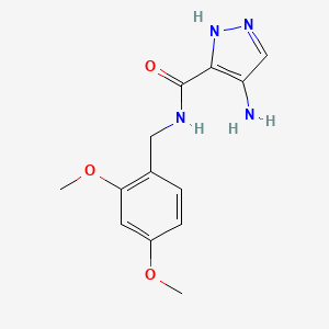 molecular formula C13H16N4O3 B8398315 4-amino-N-(2,4-dimethoxybenzyl)-1H-pyrazole-3-carboxamide 