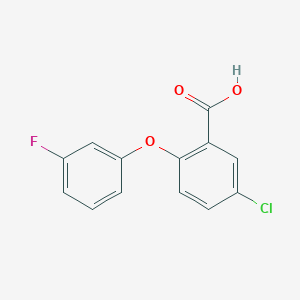 molecular formula C13H8ClFO3 B8398336 5-Chloro-2-(3-fluorophenoxy)benzoic acid 