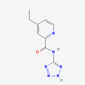 molecular formula C9H10N6O B8398356 N-(5-tetrazolyl)-4-ethyl-2-pyridinecarboxamide 