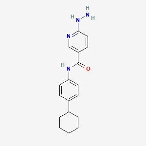 molecular formula C18H22N4O B8398376 N-(4-Cyclohexylphenyl)-6-hydrazinonicotinamide 