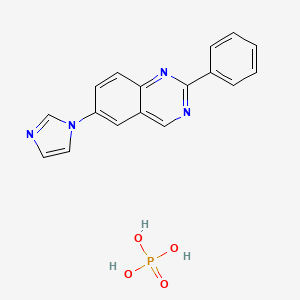 molecular formula C17H15N4O4P B8398398 6-(1h-Imidazol-1-yl)-2-phenylquinazoline phosphate 
