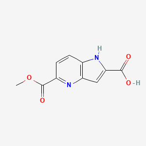 molecular formula C10H8N2O4 B8398413 5-(Methoxycarbonyl)-1H-pyrrolo[3,2-b]pyridine-2-carboxylic acid 