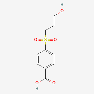 molecular formula C10H12O5S B8398436 4-(3-Hydroxypropylsulfonyl)benzoic acid 