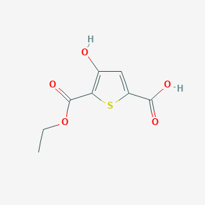 molecular formula C8H8O5S B8398441 5-(Ethoxycarbonyl)-4-hydroxy-2-thiophenecarboxylic acid 