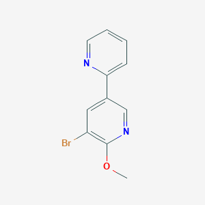 molecular formula C11H9BrN2O B8398450 5'-Bromo-6'-methoxy-2,3'-bipyridine 