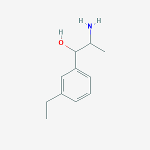 molecular formula C11H17NO B8398458 2-Amino-1-(3-ethylphenyl)propan-1-ol 