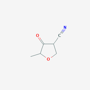 molecular formula C6H7NO2 B8398467 4-Cyano-2-methyltetrahydrofuran-3-one 