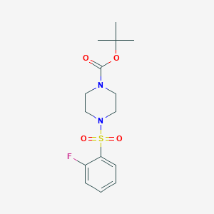 molecular formula C15H21FN2O4S B8398477 4-(2-Fluoro-benzenesulfonyl)-piperazine-1-carboxylic acid tert-butyl ester 