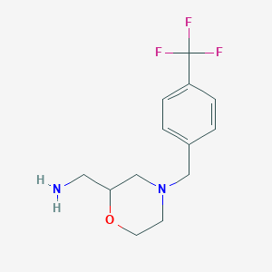 molecular formula C13H17F3N2O B8398493 2-Aminomethyl-4-(p-trifluoromethylbenzyl)morpholine 