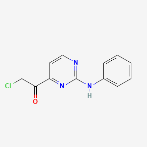 molecular formula C12H10ClN3O B8398511 1-(2-Phenylaminopyrimidin-4-yl)-2-chloroethanone 