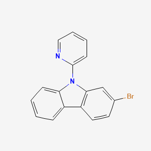 molecular formula C17H11BrN2 B8398523 2-bromo-9-(pyridin-2-yl)-9H-carbazole 