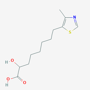 molecular formula C12H19NO3S B8398613 2-Hydroxy-8-(4-methylthiazol-5-yl)octanoic acid 