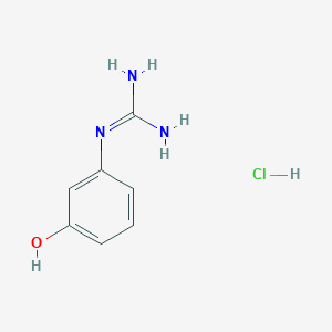 molecular formula C7H10ClN3O B8398616 1-(3-Hydroxyphenyl)guanidine hydrochloride 