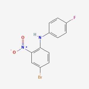 molecular formula C12H8BrFN2O2 B8398639 (4-Bromo-2-nitrophenyl)-(4-fluorophenyl)amine 