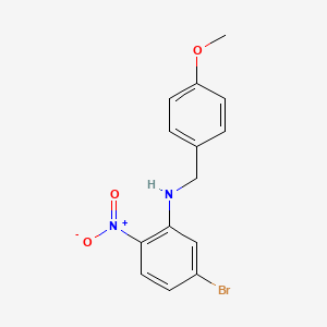 molecular formula C14H13BrN2O3 B8398671 5-bromo-N-(4-methoxybenzyl)-2-nitroaniline 