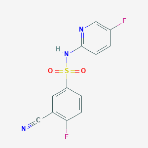3-cyano-4-fluoro-N-(5-fluoropyridin-2-yl)benzenesulfonamide