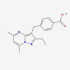 4-((2-Ethyl-5,7-dimethylpyrazolo[1,5-a]pyrimidin-3-yl)methyl)benzoic acid