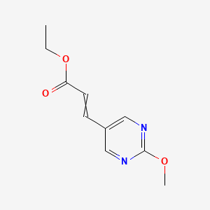 molecular formula C10H12N2O3 B8398925 Ethyl 3-(2-methoxypyrimidin-5-yl)acrylate CAS No. 224776-35-6