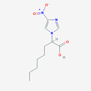 molecular formula C11H17N3O4 B8399006 2-(4-nitro-1H-imidazol-1-yl)octanoic acid 