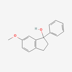 molecular formula C16H16O2 B8399018 6-Methoxy-1-phenyl-1-indanol 