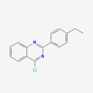 molecular formula C16H13ClN2 B8399021 4-Chloro-2-(4-ethylphenyl)quinazoline 